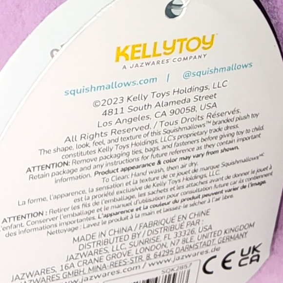 BEULA 🐙 Purple Gradient Octopus wPink Flower Original Squishmallow by Kelly Toy - Picture 7 of 8